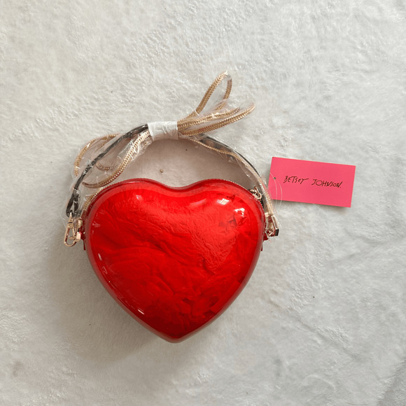 Betsey Johnson Heart Beat Crossbody Kitsch Bag - Picture 1 of 4